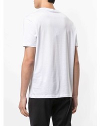 T-shirt à col rond imprimé blanc et noir Emporio Armani