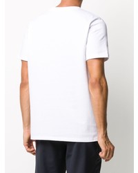 T-shirt à col rond imprimé blanc et noir A.P.C.