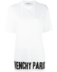 T-shirt à col rond imprimé blanc et noir Givenchy