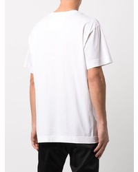 T-shirt à col rond imprimé blanc et noir Givenchy