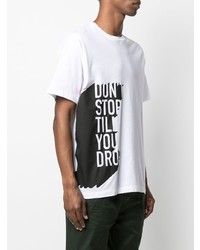 T-shirt à col rond imprimé blanc et noir DSQUARED2