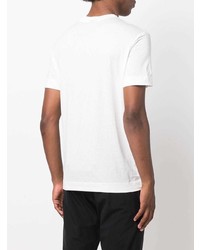 T-shirt à col rond imprimé blanc et noir Emporio Armani