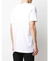 T-shirt à col rond imprimé blanc et noir Rick Owens DRKSHDW