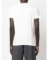 T-shirt à col rond imprimé blanc et noir Diesel