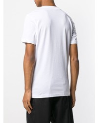 T-shirt à col rond imprimé blanc et noir McQ Alexander McQueen