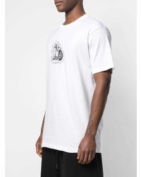 T-shirt à col rond imprimé blanc et noir Supreme