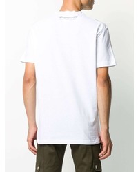 T-shirt à col rond imprimé blanc et noir DSQUARED2