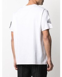 T-shirt à col rond imprimé blanc et noir Givenchy