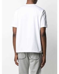 T-shirt à col rond imprimé blanc et noir Junya Watanabe MAN