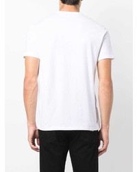 T-shirt à col rond imprimé blanc et noir Alexander McQueen