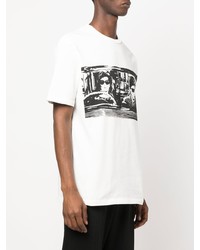 T-shirt à col rond imprimé blanc et noir Paul Smith