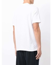 T-shirt à col rond imprimé blanc et noir Armani Exchange