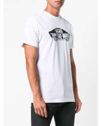 T-shirt à col rond imprimé blanc et noir Vans