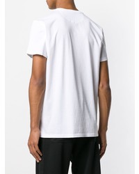 T-shirt à col rond imprimé blanc et noir Valentino