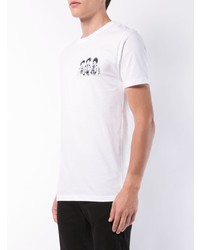 T-shirt à col rond imprimé blanc et noir Odin