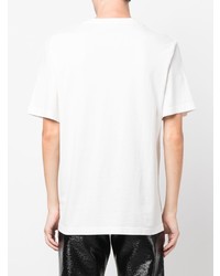 T-shirt à col rond imprimé blanc et noir Han Kjobenhavn
