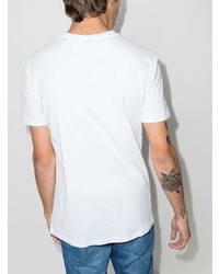 T-shirt à col rond imprimé blanc et noir BOSS