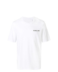 T-shirt à col rond imprimé blanc et noir Helmut Lang