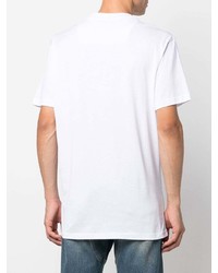 T-shirt à col rond imprimé blanc et noir Philipp Plein