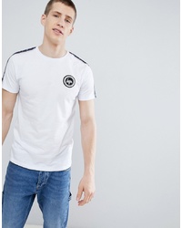 T-shirt à col rond imprimé blanc et noir Hype