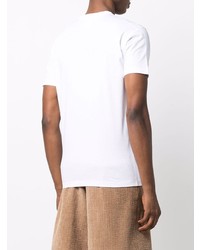 T-shirt à col rond imprimé blanc et noir DSQUARED2