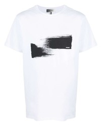 T-shirt à col rond imprimé blanc et noir Isabel Marant