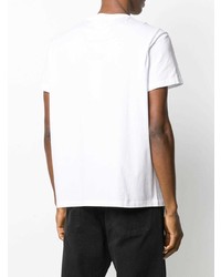 T-shirt à col rond imprimé blanc et noir Maison Margiela