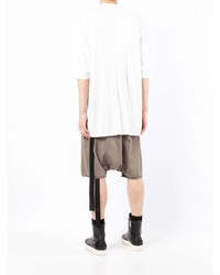 T-shirt à col rond imprimé blanc et noir Rick Owens DRKSHDW