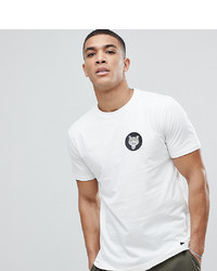 T-shirt à col rond imprimé blanc et noir Just Junkies