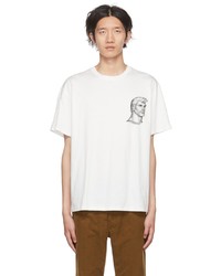 T-shirt à col rond imprimé blanc et noir JW Anderson