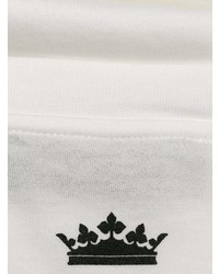 T-shirt à col rond imprimé blanc et noir Dolce & Gabbana