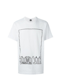 T-shirt à col rond imprimé blanc et noir Ktz