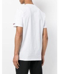 T-shirt à col rond imprimé blanc et noir Lanvin