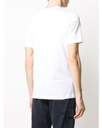 T-shirt à col rond imprimé blanc et noir Emporio Armani