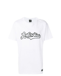 T-shirt à col rond imprimé blanc et noir Les (Art)ists
