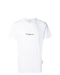 T-shirt à col rond imprimé blanc et noir Les Benjamins
