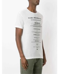 T-shirt à col rond imprimé blanc et noir OSKLEN