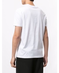 T-shirt à col rond imprimé blanc et noir Emporio Armani