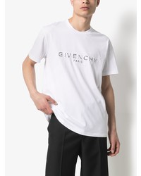 T-shirt à col rond imprimé blanc et noir Givenchy