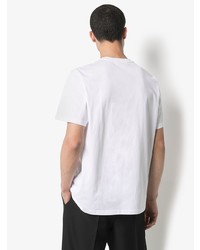 T-shirt à col rond imprimé blanc et noir Givenchy