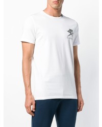 T-shirt à col rond imprimé blanc et noir Plein Sport