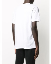 T-shirt à col rond imprimé blanc et noir Hydrogen