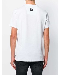 T-shirt à col rond imprimé blanc et noir Philipp Plein