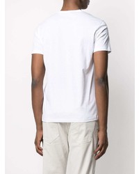 T-shirt à col rond imprimé blanc et noir Emporio Armani