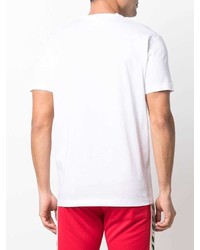 T-shirt à col rond imprimé blanc et noir DSQUARED2