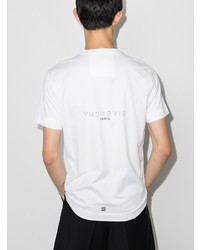 T-shirt à col rond imprimé blanc et noir Givenchy