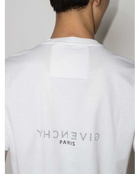 T-shirt à col rond imprimé blanc et noir Givenchy