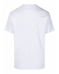 T-shirt à col rond imprimé blanc et noir Ea7 Emporio Armani