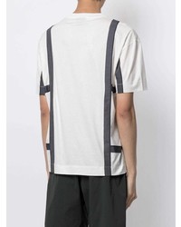 T-shirt à col rond imprimé blanc et noir Emporio Armani