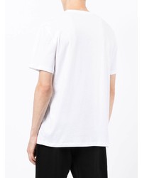 T-shirt à col rond imprimé blanc et noir Armani Exchange